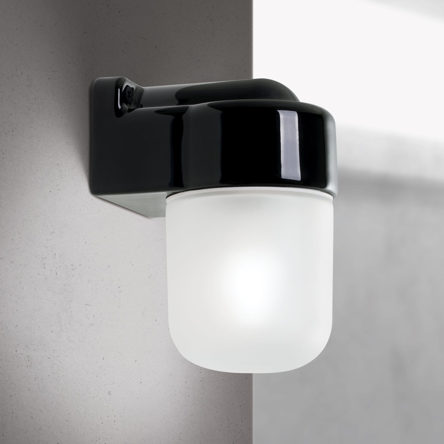 Candeeiro de parede OSTIA 1xE27/40W/230V preto