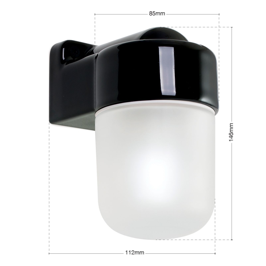 Candeeiro de parede OSTIA 1xE27/40W/230V preto