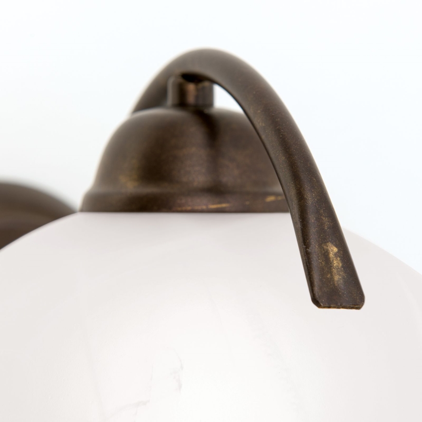 Aplique de parede RULA 1xE27/40W/230V branco/bronze