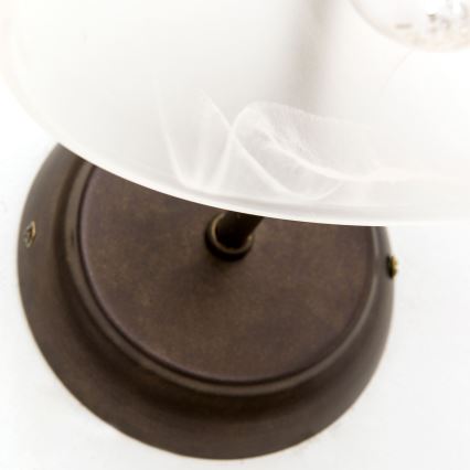 Aplique de parede RULA 1xE27/40W/230V branco/bronze
