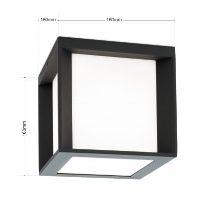 Candeeiro de exterior HENRY 1xE27/15W/230V 16x16 cm IP44 antracite