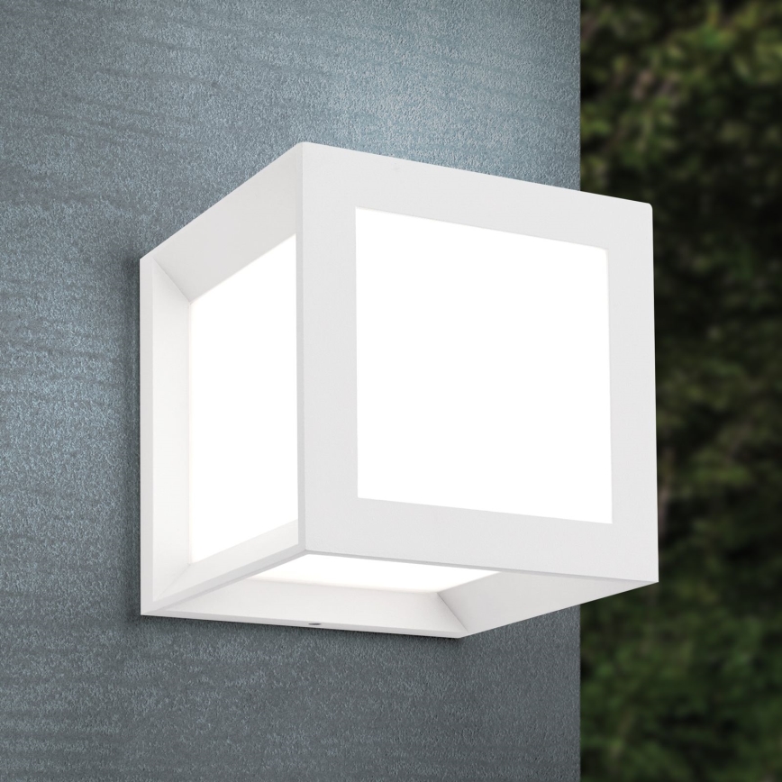 Candeeiro de exterior HENRY 1xE27/15W/230V 16x16 cm IP44 branco