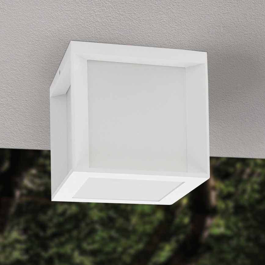 Candeeiro de exterior HENRY 1xE27/15W/230V 16x16 cm IP44 branco