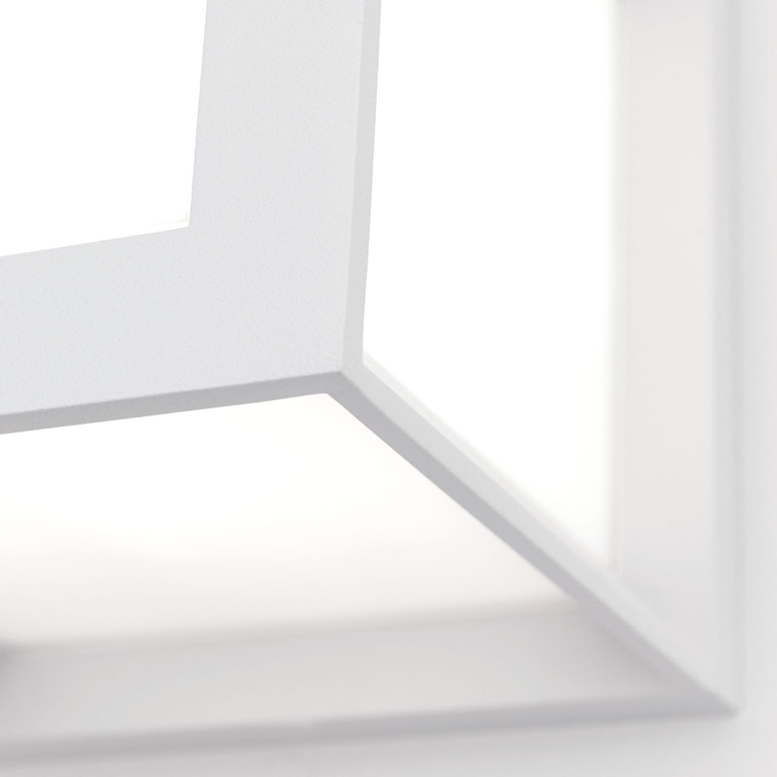 Candeeiro de exterior HENRY 1xE27/15W/230V 16x16 cm IP44 branco