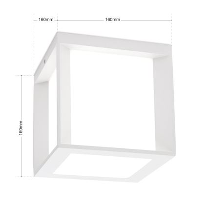 Candeeiro de exterior HENRY 1xE27/15W/230V 16x16 cm IP44 branco