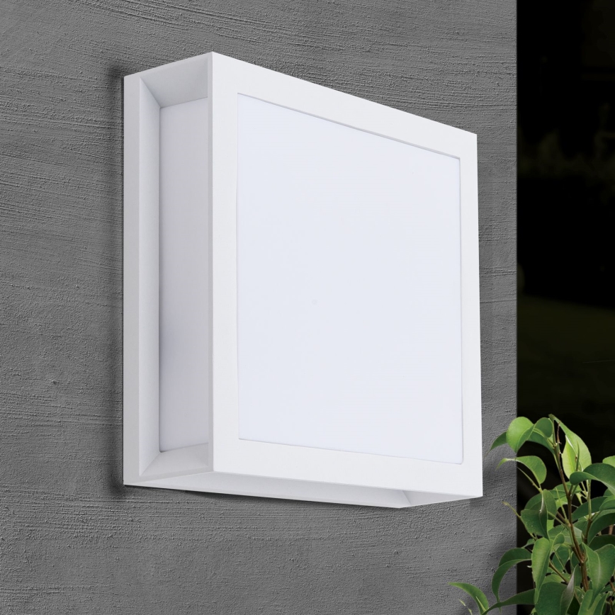 Luminária exterior HENRY 2xE27/15W/230V 26x26 cm IP44 branca