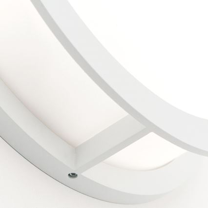 Candeeiro de exterior HENRY 2xE27/15W/230V Ø 30 cm IP44 branco