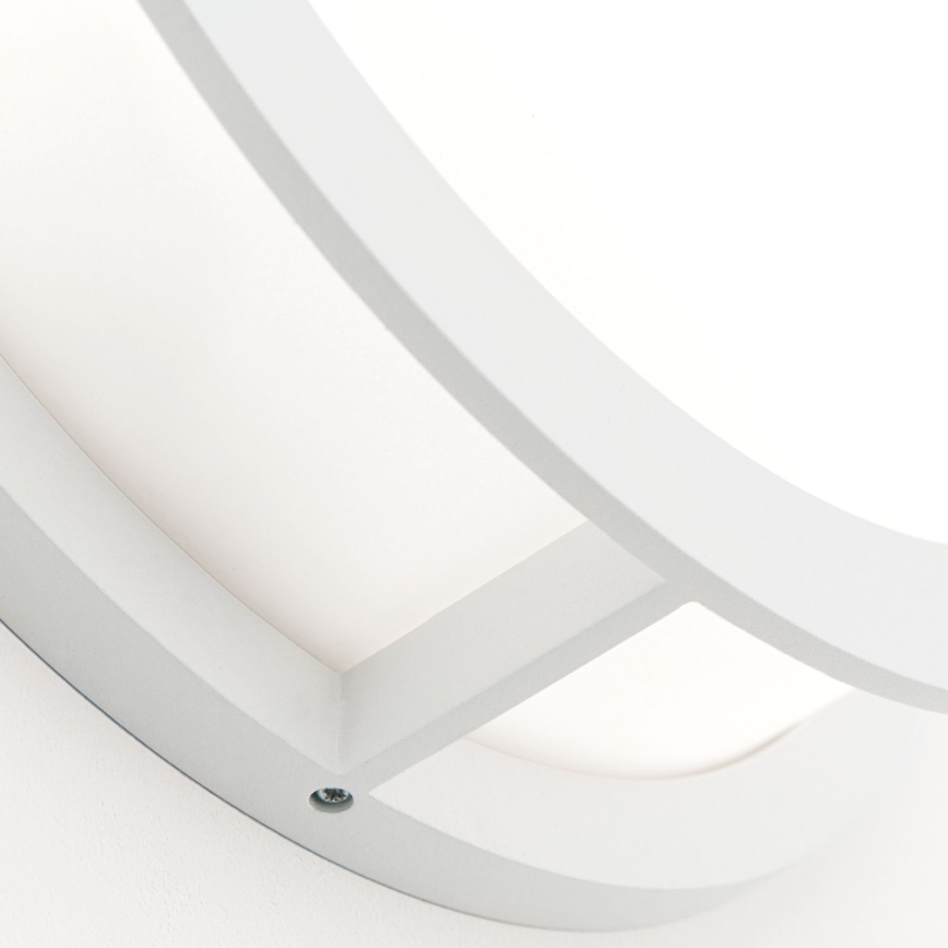 Candeeiro de exterior HENRY 2xE27/15W/230V Ø 30 cm IP44 branco