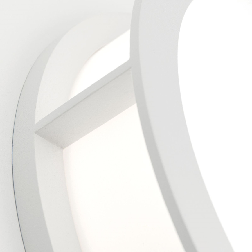 Candeeiro de exterior HENRY 2xE27/15W/230V Ø 30 cm IP44 branco