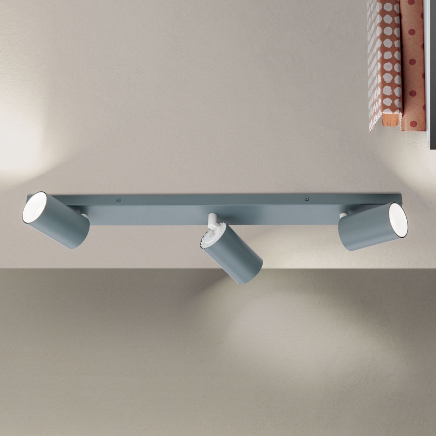 Candeeiro de focos PENN 3xGU10/13W/230V cinzento