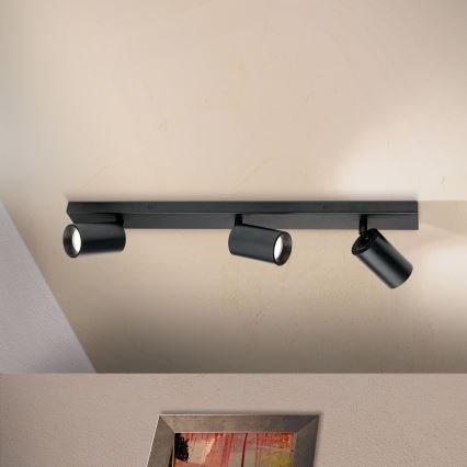 Candeeiro de focos SEAN 3xGU10/13W/230V preto