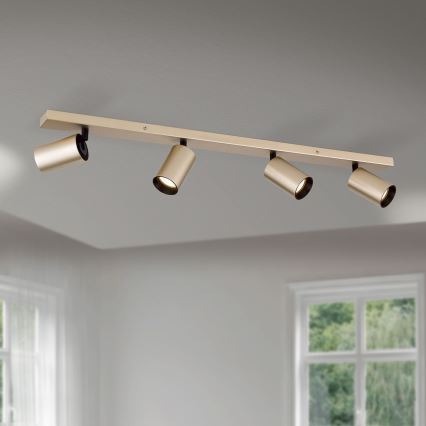 Candeeiro de focos SEAN 4xGU10/13W/230V dourado