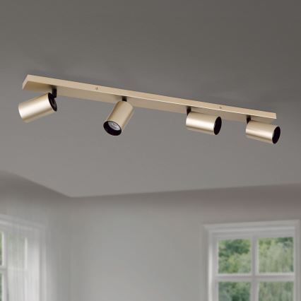 Candeeiro de focos SEAN 4xGU10/13W/230V dourado
