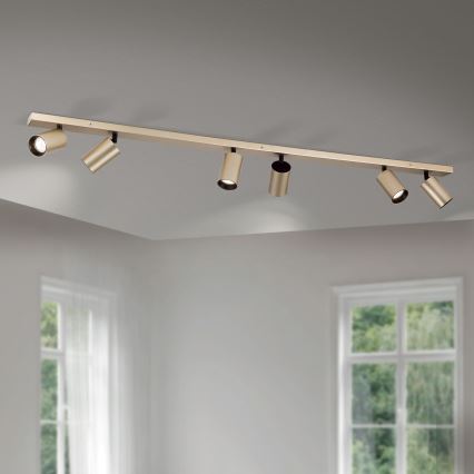 Candeeiro de focos SEAN 6xGU10/13W/230V dourado