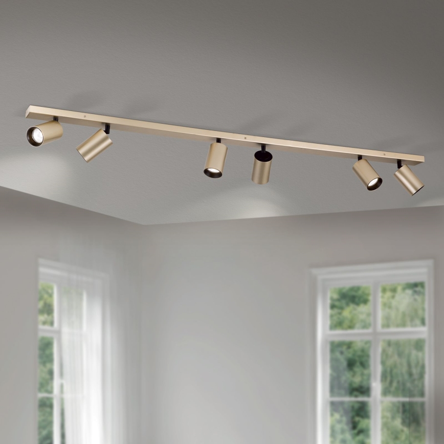 Candeeiro de focos SEAN 6xGU10/13W/230V dourado