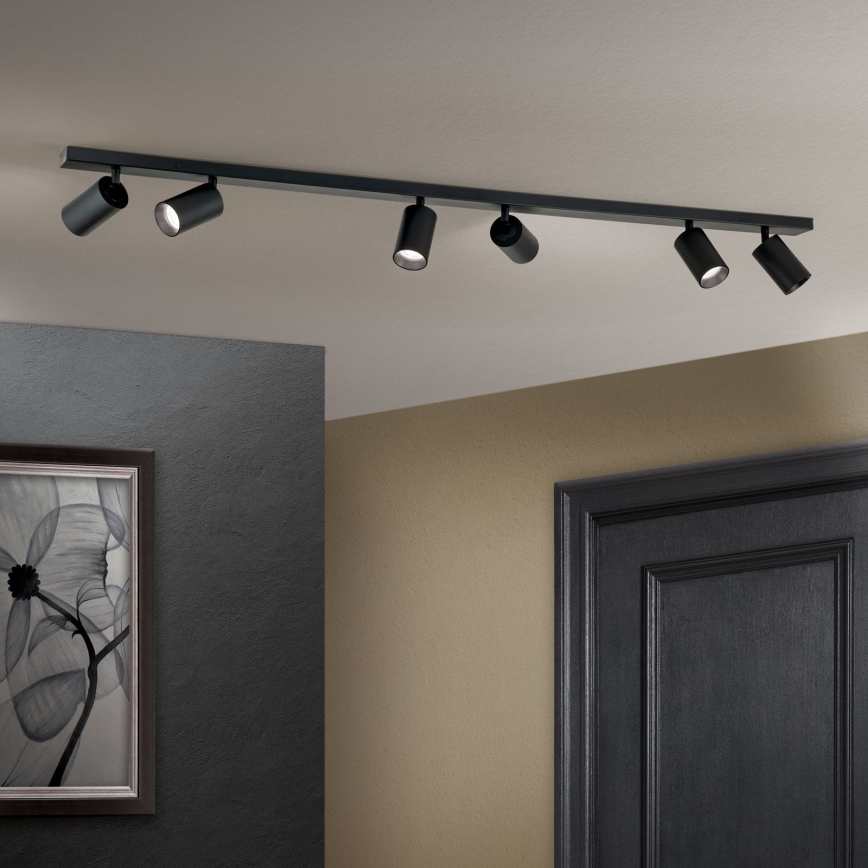 Candeeiro de focos SEAN 6xGU10/13W/230V preto