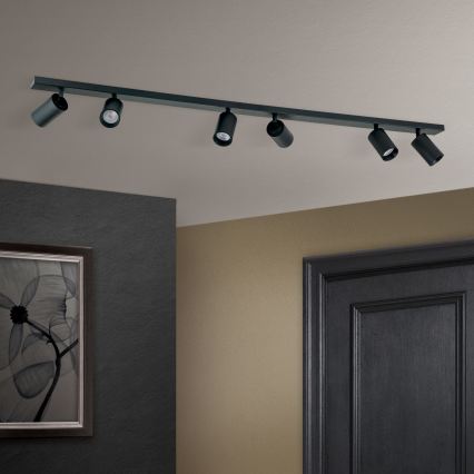 Candeeiro de focos SEAN 6xGU10/13W/230V preto
