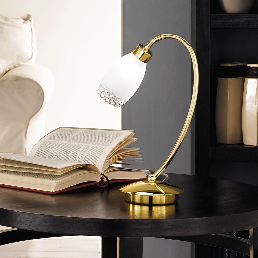 Candeeiro de mesa CARLA 1xG9/28W/230V dourado