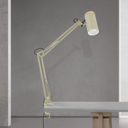 Candeeiro de mesa com grampo GILI 1xE27/40W/230V verde