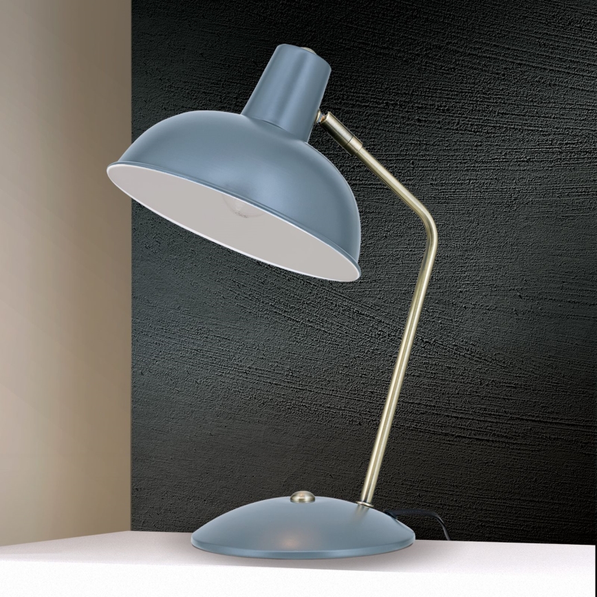 Candeeiro de mesa FEDRA 1xE14/40W/230V cinzento/latão