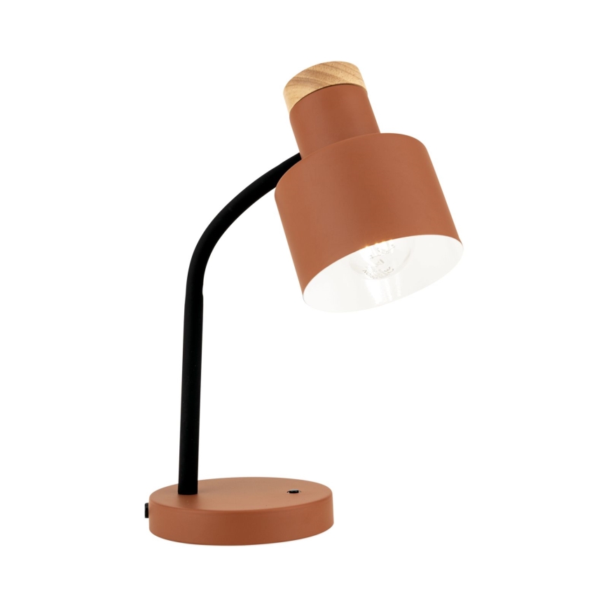 Candeeiro de mesa GILI 1xE27/40W/230V cor tijolo