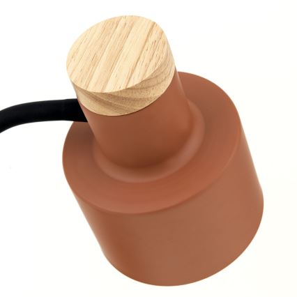 Candeeiro de mesa GILI 1xE27/40W/230V cor tijolo