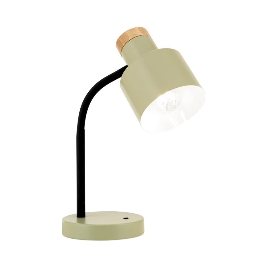 Candeeiro de mesa GILI 1xE27/40W/230V verde