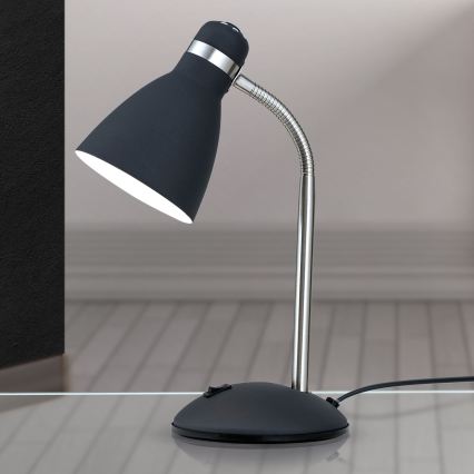 Candeeiro de mesa SCHOOL 1xE27/40W/230V preto/cromado mate