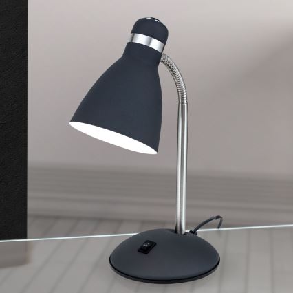 Candeeiro de mesa SCHOOL 1xE27/40W/230V preto/cromado mate