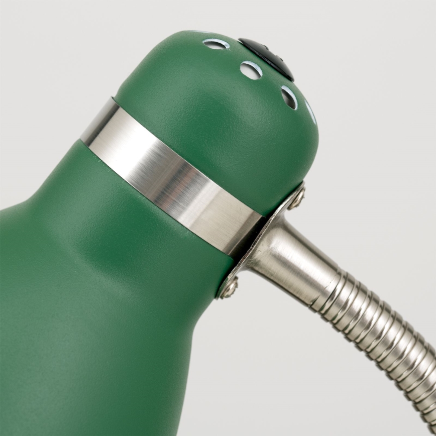 Candeeiro de Mesa SCHOOL 1xE27/40W/230V verde/cromado fosco