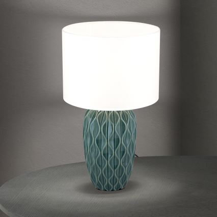 Candeeiro de mesa TORTUGA 1xE27/40W/230V verde/branco