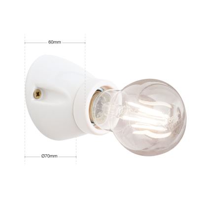 Aplique de parede FROST 1xE27/60W/230V branco