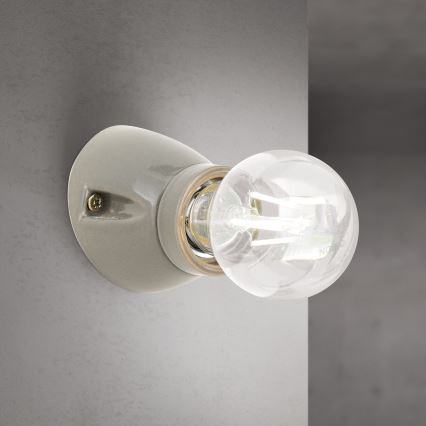 Aplique de parede FROST 1xE27/60W/230V cinzento
