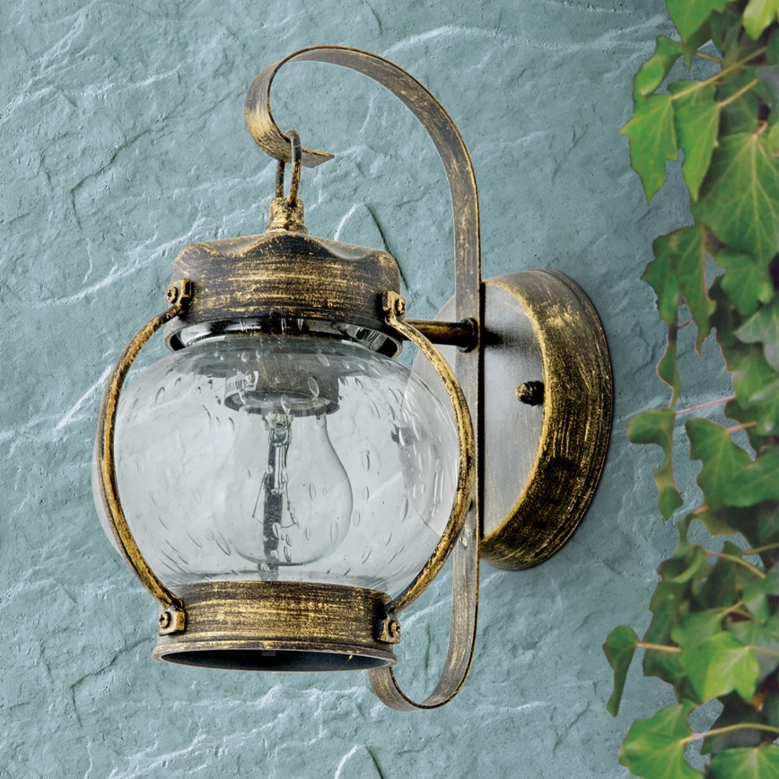 Aplique de parede para exterior TAVERNA 1xE27/60W/230V IP23 bronze/pátina