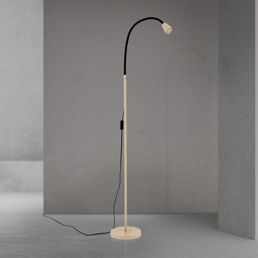 Candeeiro de pé flexível DOTTY 1xGU10/10W/230V bege/preto