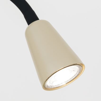 Candeeiro de pé flexível DOTTY 1xGU10/10W/230V bege/preto