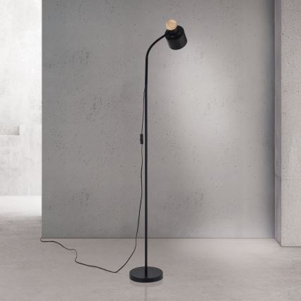 Candeeiro de pé GILI 1xE27/40W/230V preto