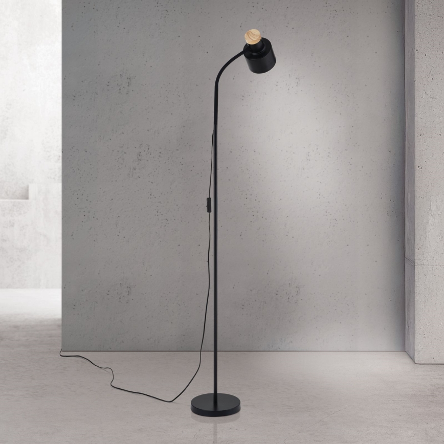 Candeeiro de pé GILI 1xE27/40W/230V preto