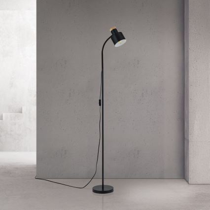 Candeeiro de pé GILI 1xE27/40W/230V preto