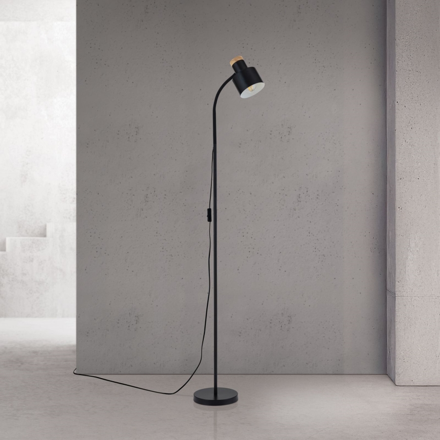 Candeeiro de pé GILI 1xE27/40W/230V preto