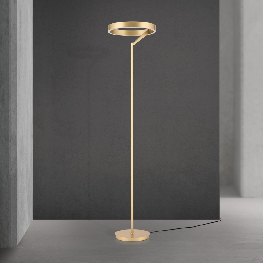 Candeeiro de pé LED regulável KOLK LED/40W/230V 2700/4000K dourado