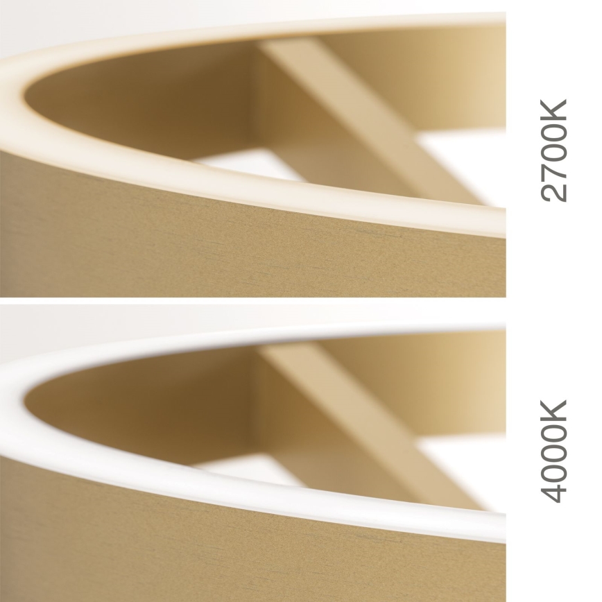 Candeeiro de pé LED regulável KOLK LED/40W/230V 2700/4000K dourado