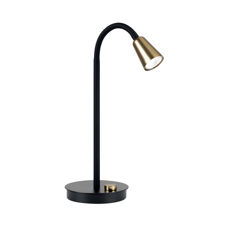 Luminária de mesa flexível dimerizável DOTTY 1xGU10/10W/230V preta/latão