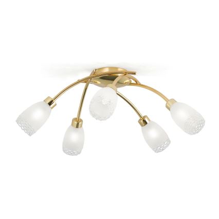 Lustre de teto sobreposto CARLA 5xG9/28W/230V dourado