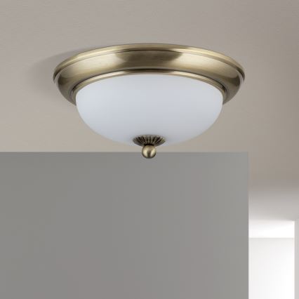 Candeeiro de tecto EMPIRA 2xE14/40W/230V, Ø 26,5 cm, bronze