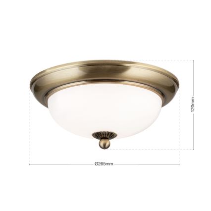 Candeeiro de tecto EMPIRA 2xE14/40W/230V, Ø 26,5 cm, bronze