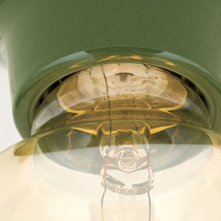 Candeeiro de teto FROST 1xE27/60W/230V verde