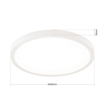 Luminária de teto LED regulável DISC LED/30W/230V 2700/3000/4000K Ø 40 cm branca