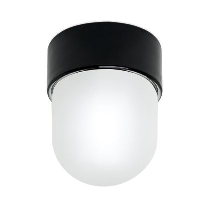 Candeeiro de tecto OSTIA 1xE27/40W/230V, diâmetro 9,8 cm, preto