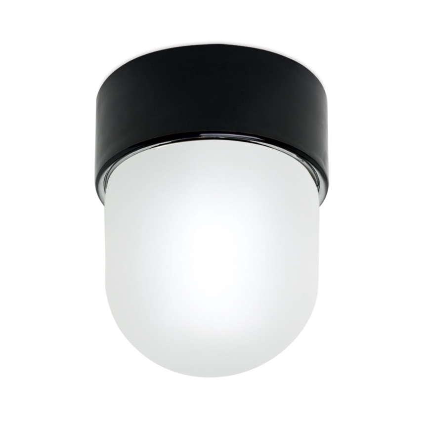 Candeeiro de tecto OSTIA 1xE27/40W/230V, diâmetro 9,8 cm, preto